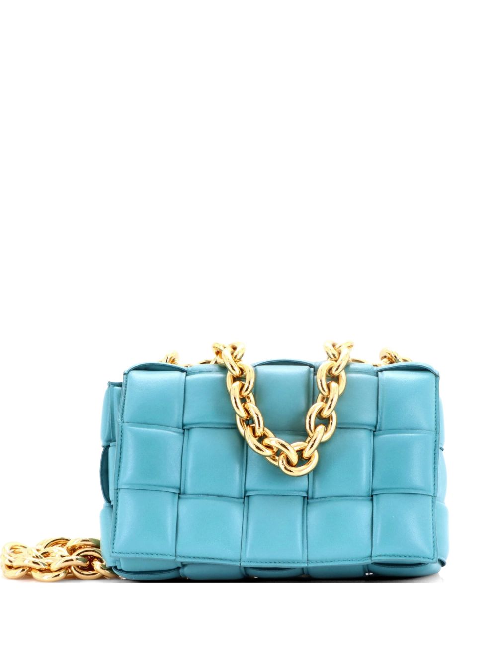 Cassette Chain Padded Maxi Intrecciato Leather crossbody bag