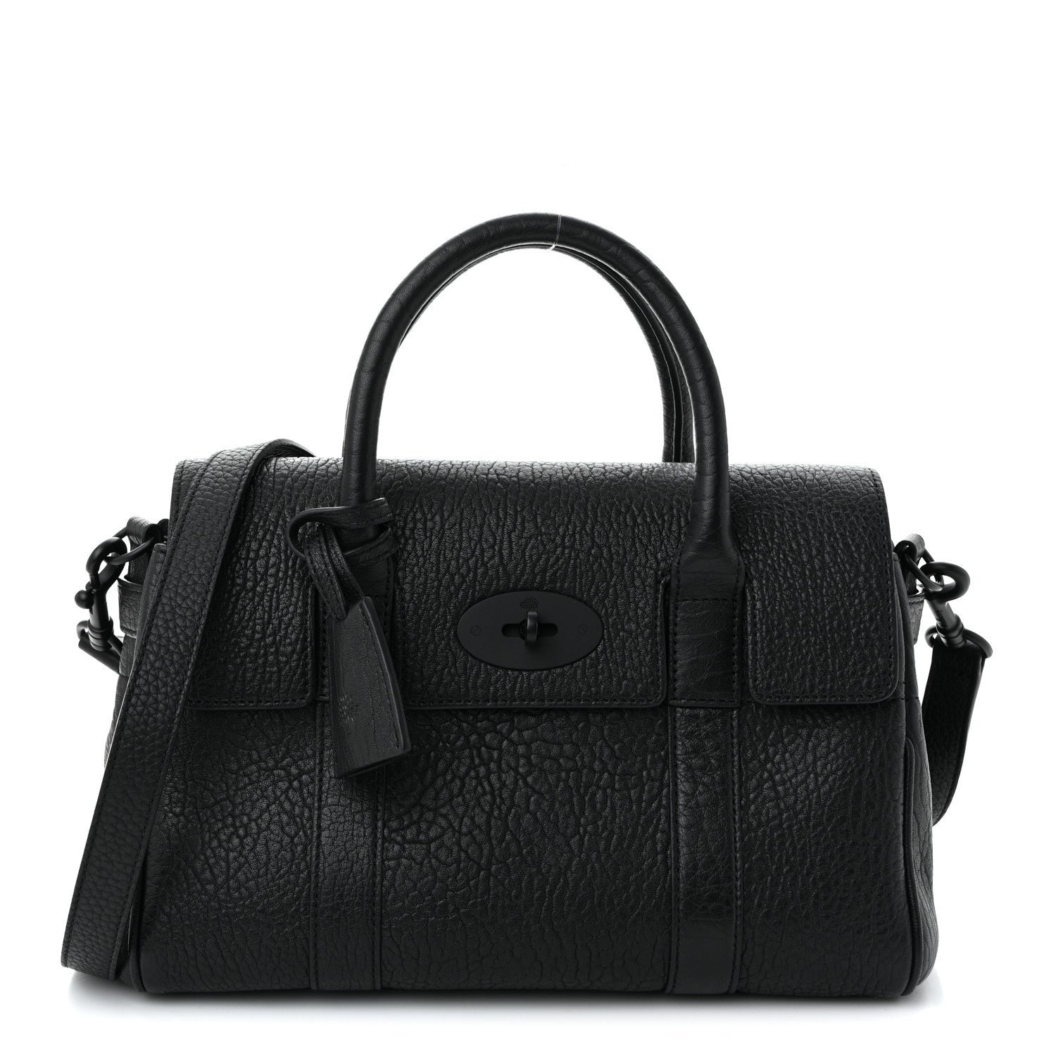 Mulberry Natural Grain Small Bayswater Satchel Black