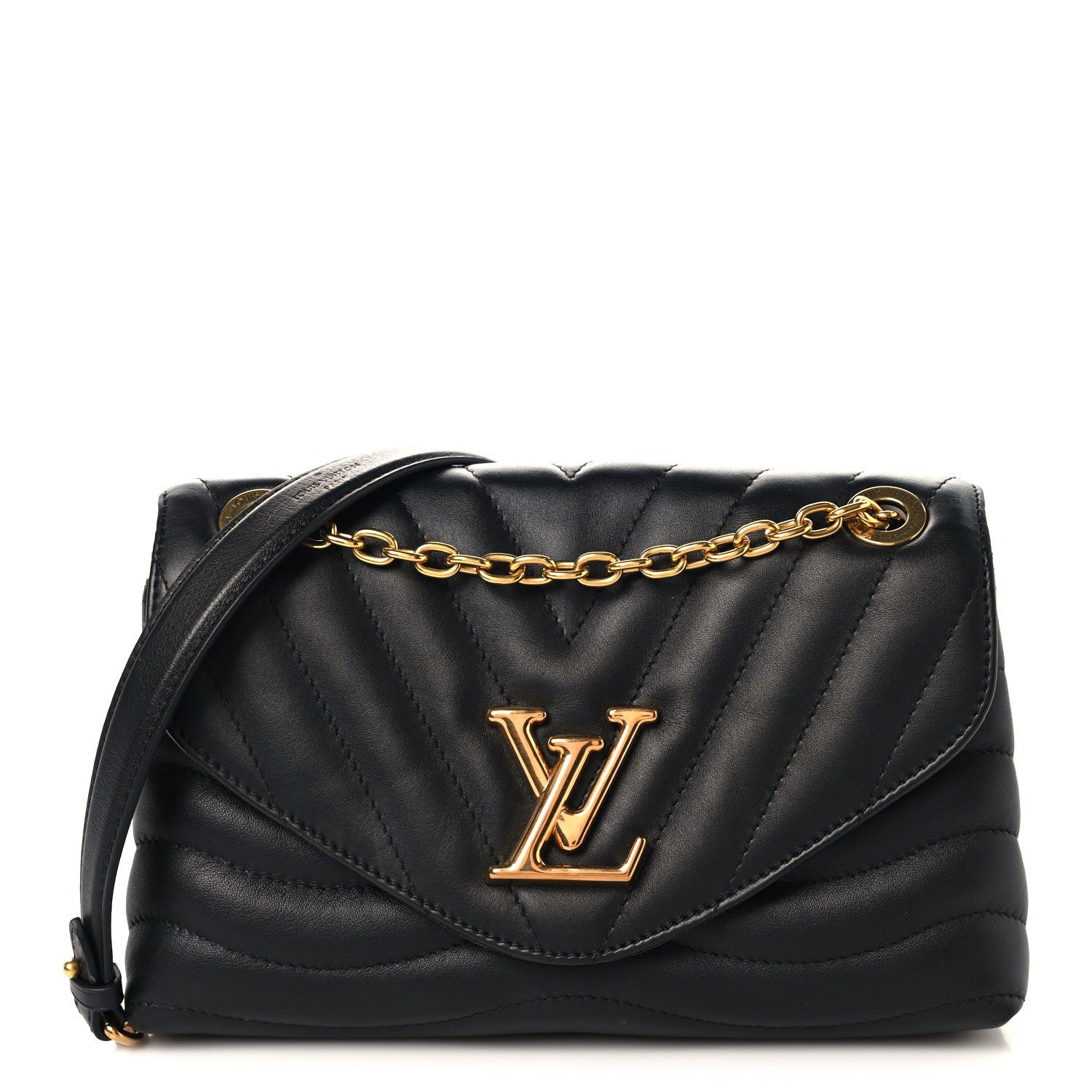 Louis Vuitton Louis Vuitton Calfskin LV New Wave Chain Bag Black
