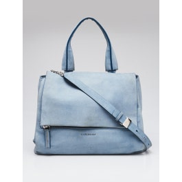 Givenchy Givenchy Light Blue Nubuck Leather Pandora Pure Medium Bag