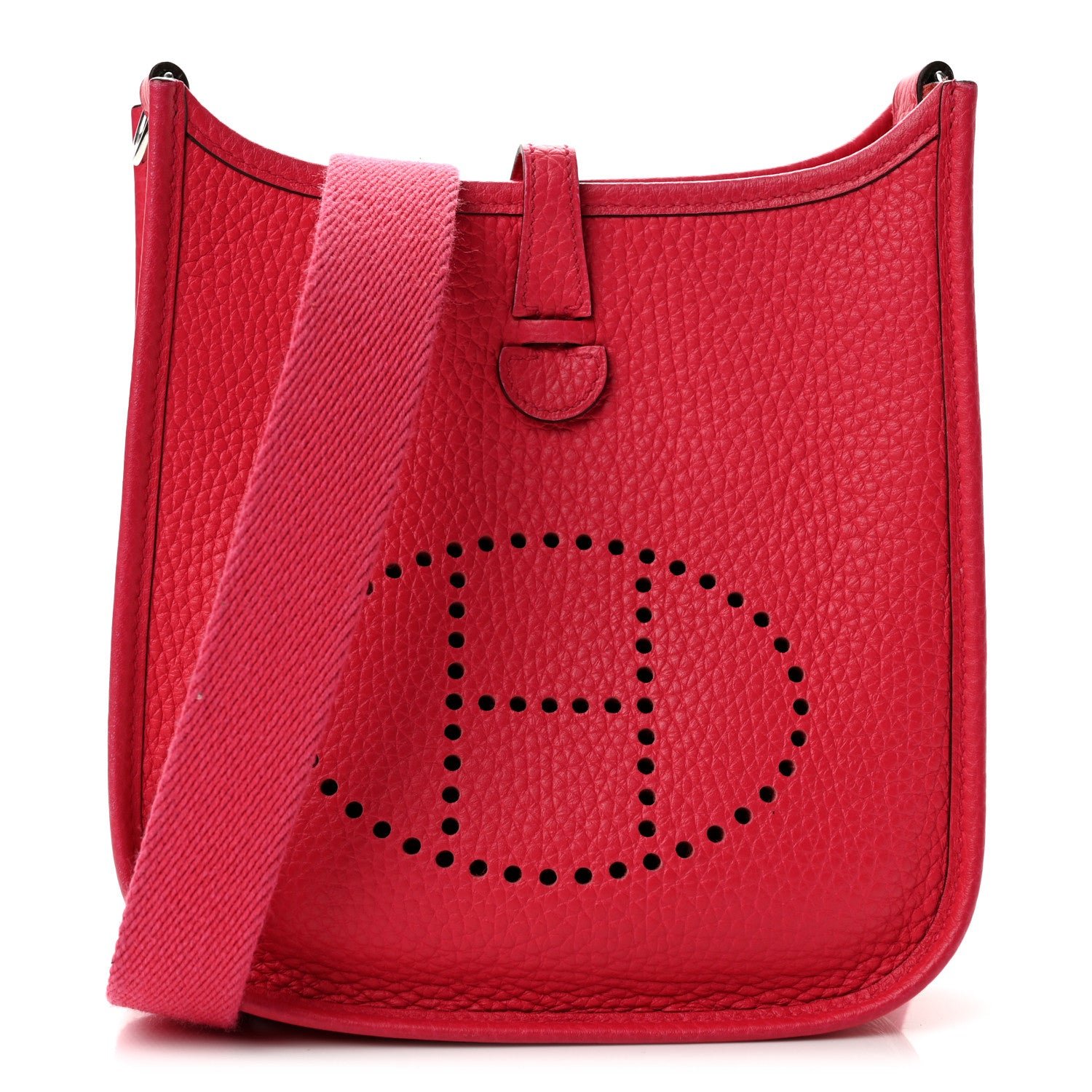 Hermes Taurillon Clemence Evelyne TPM Rose Extreme