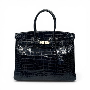 Hermes Shiny Porosus Crocodile Birkin 35