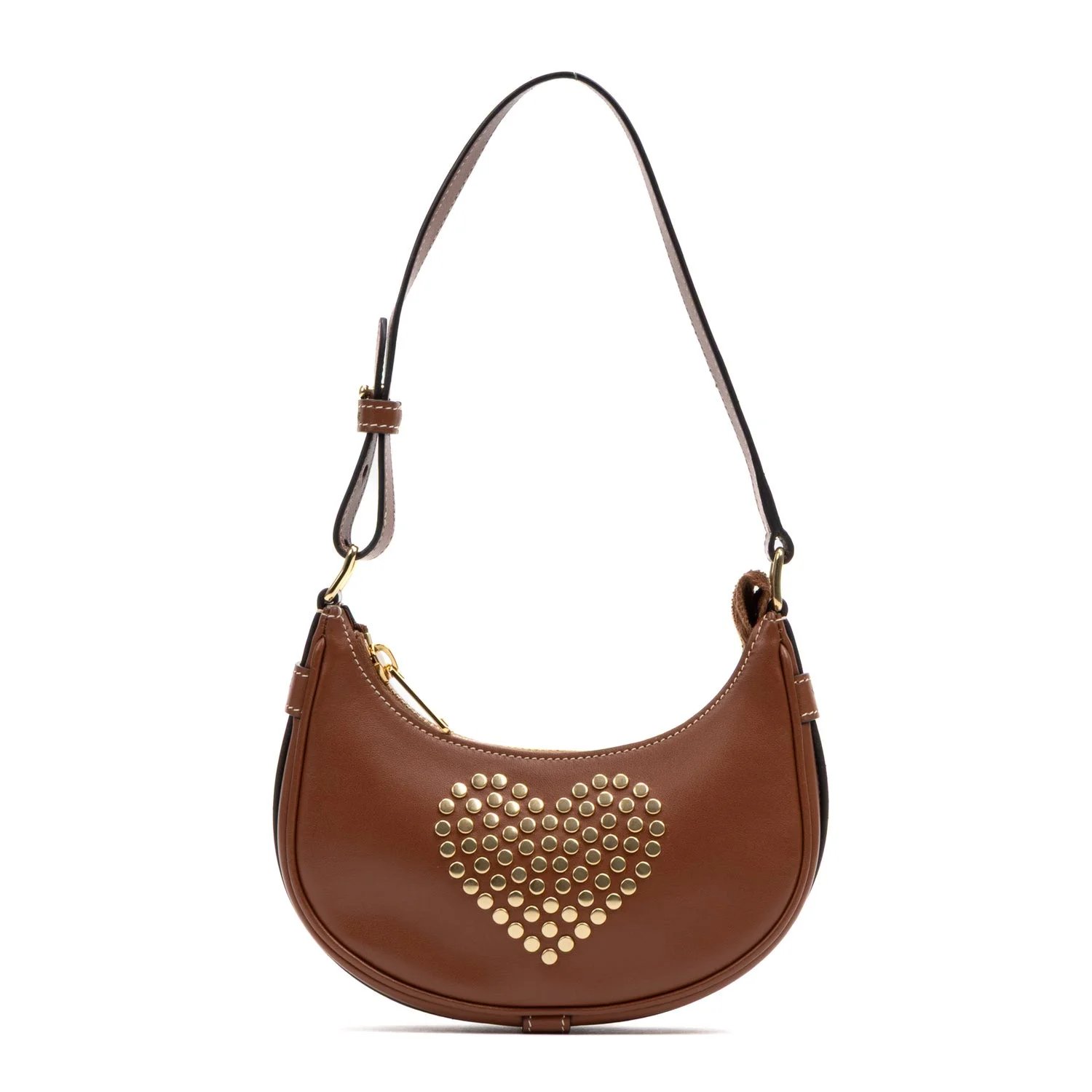 Leather Triomphe Studded Ava Bag