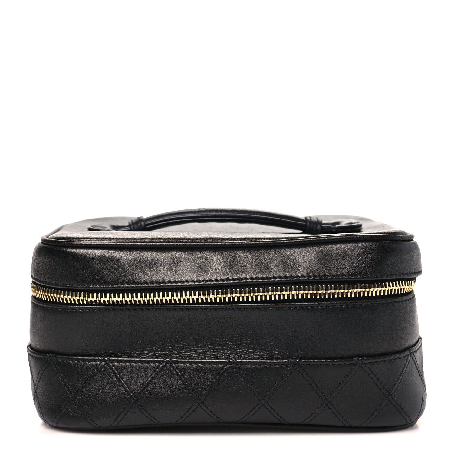 Chanel Lambskin Vanity Cosmetic Case Black