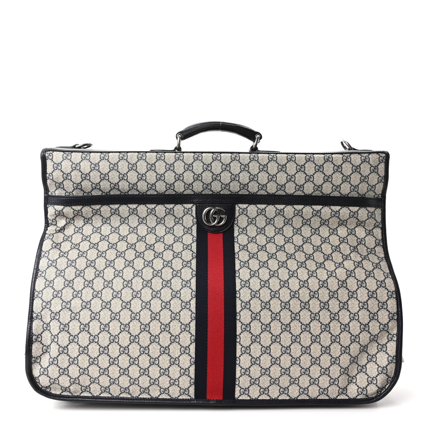 Gucci GG Supreme Monogram Web Savoy Garment Bag Beige Blue