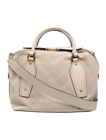 Suede Top Handle Bag