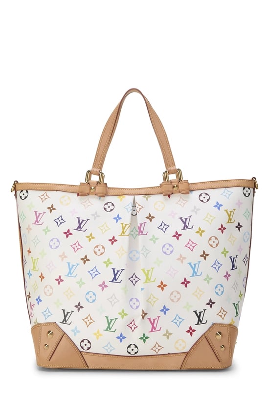 Takashi Murakami x Louis Vuitton White Monogram Multicolore Sharleen GM