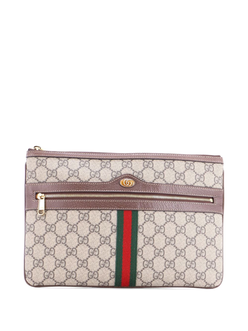 Ophidia Zip Pouch GG Coated Canvas Large clutch bag