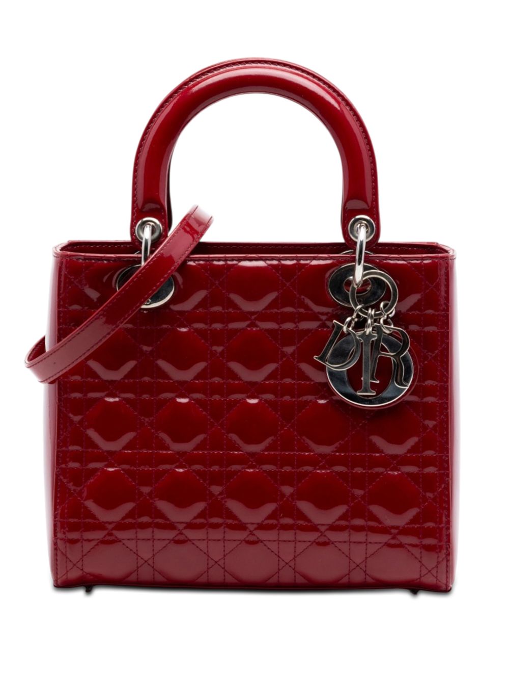 2013 Medium Patent Cannage Lady Dior satchel