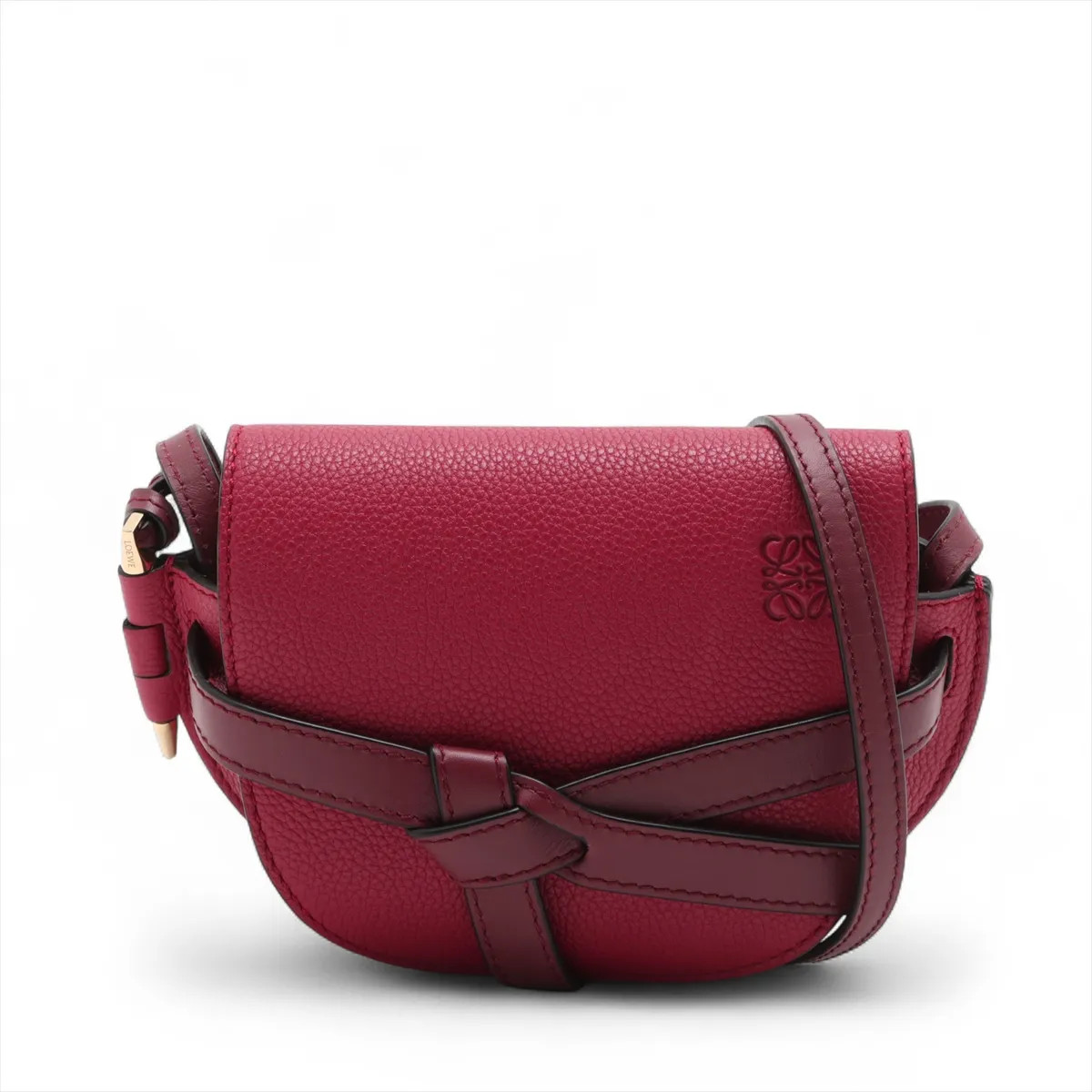 Loewe Mini gate bag Leather Shoulder bag Red