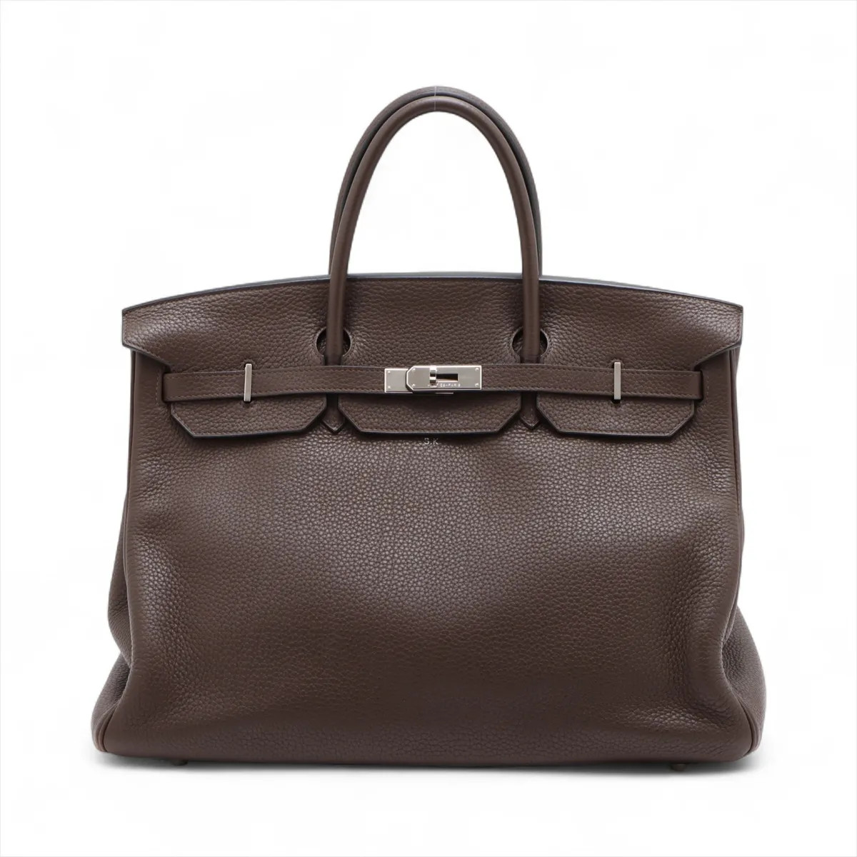 Hermès Birkin 40 Le Tournay Taurillon Clemence Chocolat Silver Metal Fittings