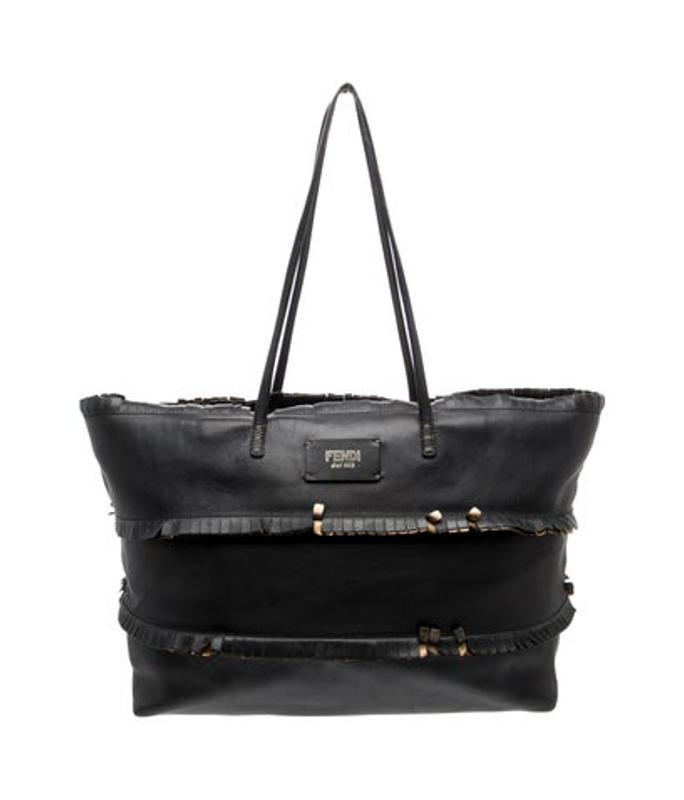 Fendi Leather Roll Tote Large