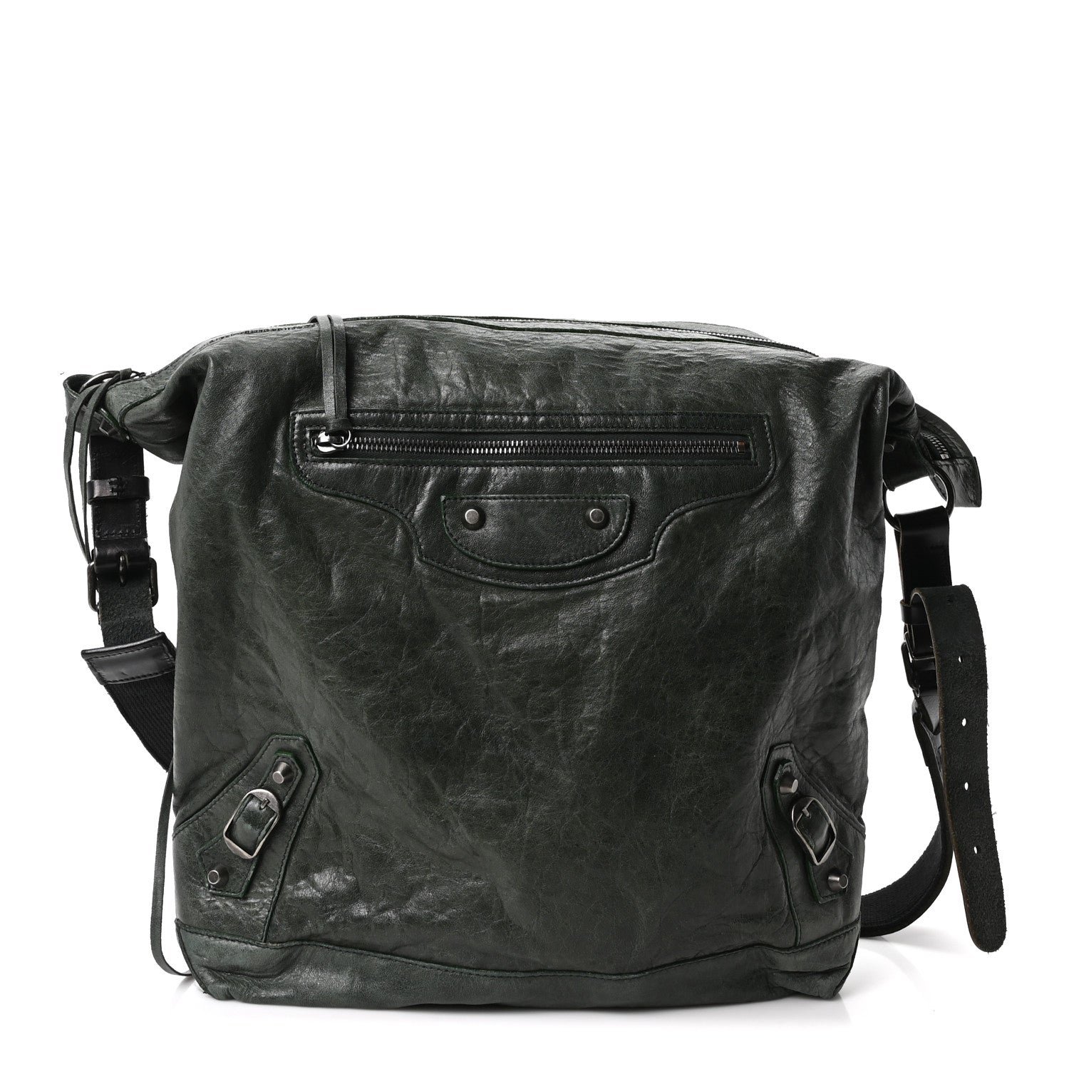 Balenciaga Agneau Classic Hardware Day Hobo Green