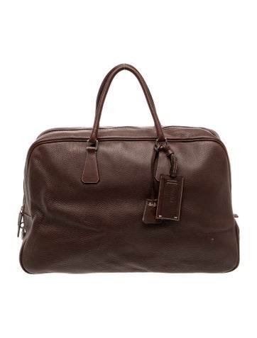 Saffiano Leather Weekender Bag