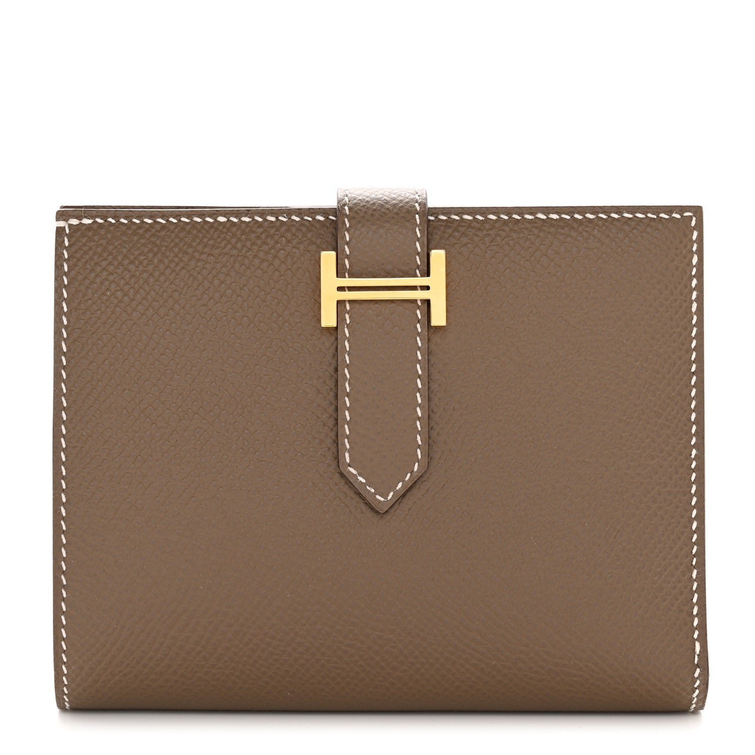 Hermes Epsom Bearn Compact Wallet Etoupe