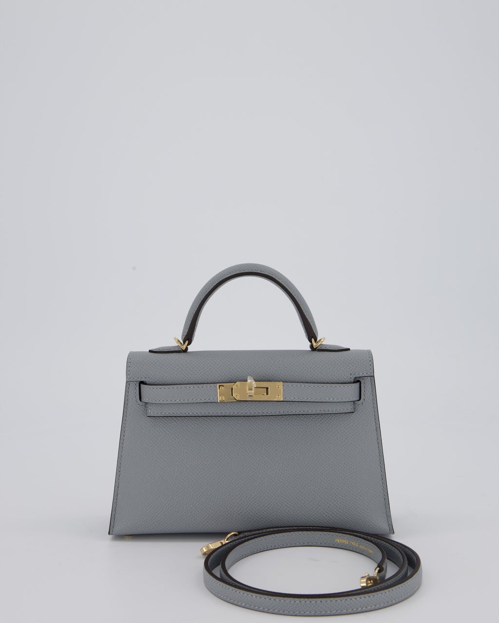 *RARE* Hermès HSS Mini Kelly II 20 Bag in Gris Pantin Epsom Leather with Permabrass Hardware