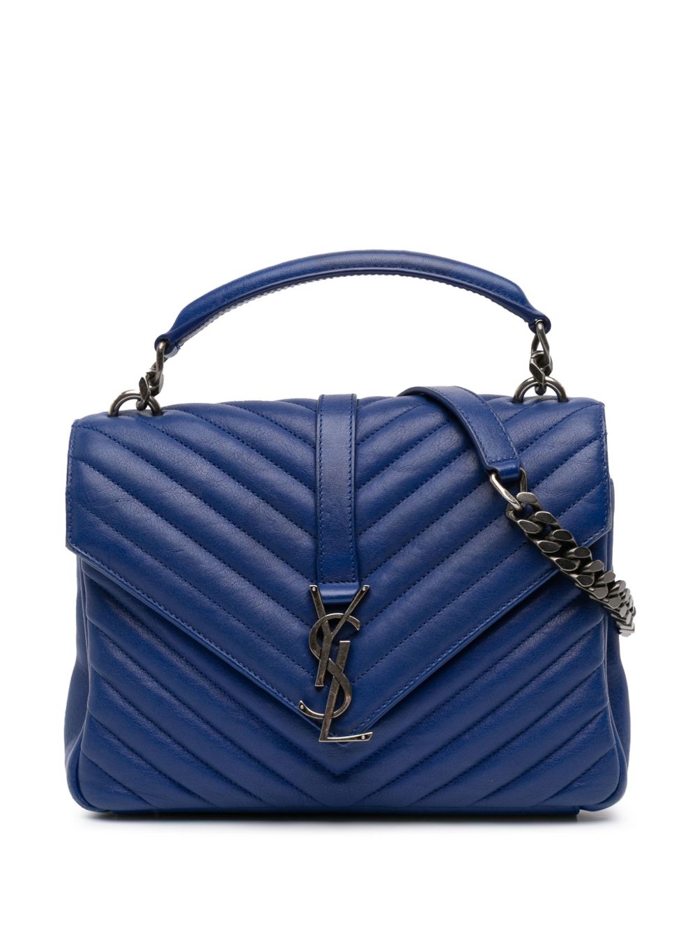 2017 Medium Chevron Sheepskin Monogram College satchel