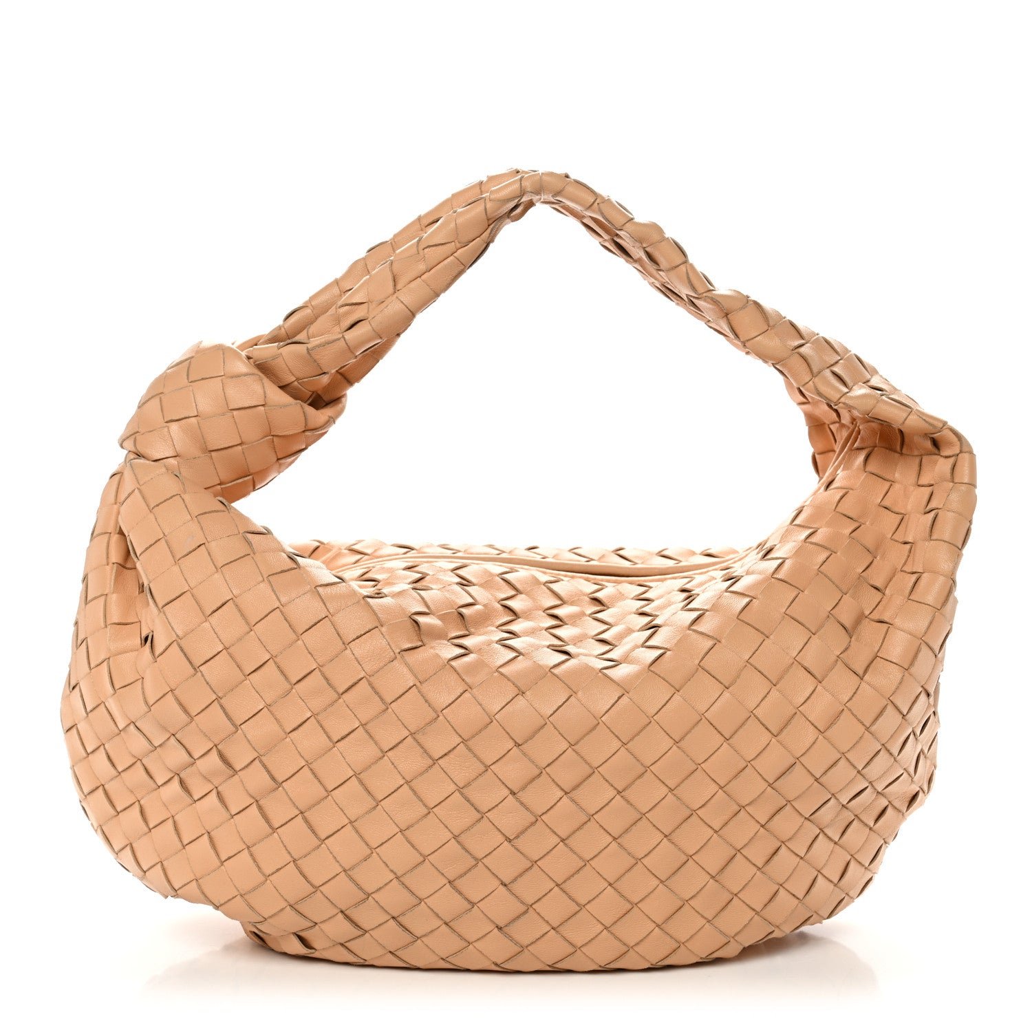 Bottega Veneta Nappa Intrecciato Small Jodie Hobo Almond