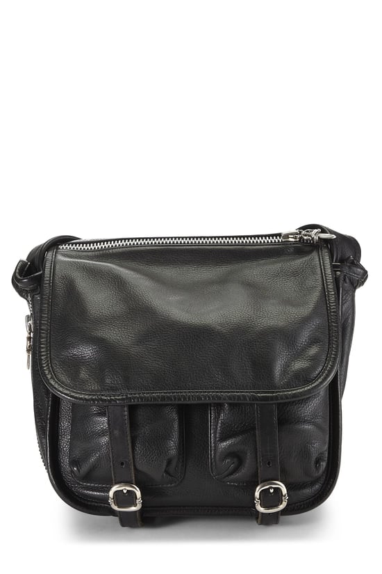 Chrome Hearts Black Leather Gunslinger Messenger