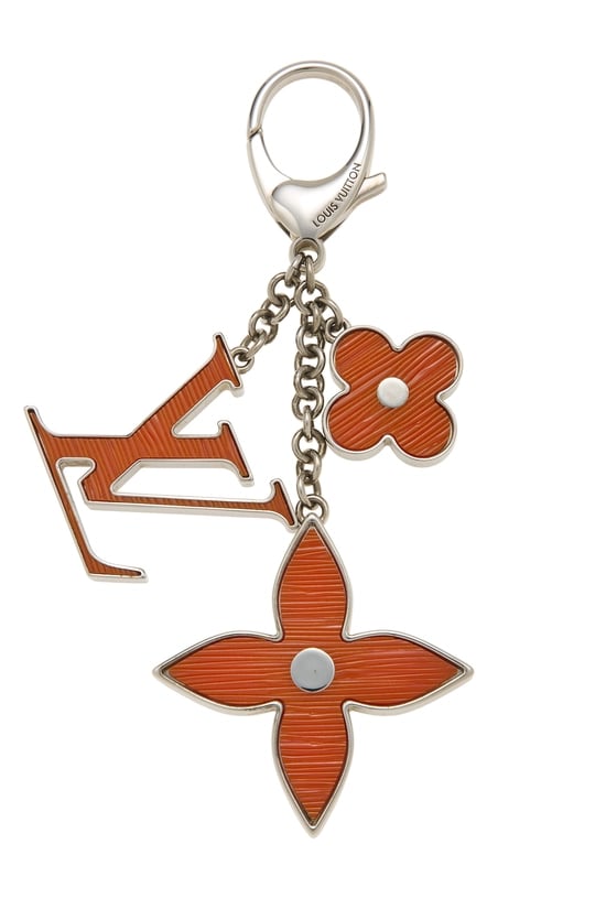 Orange & SIlver Fleur d'Epi Bag Charm
