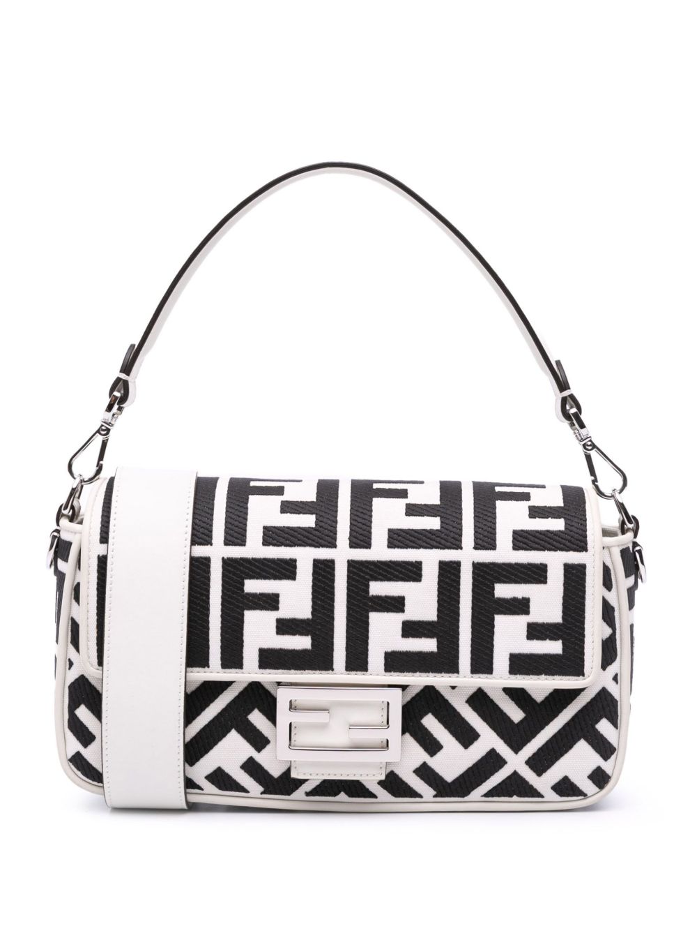 2000-2010 Zucca Embroidered Canvas Baguette satchel