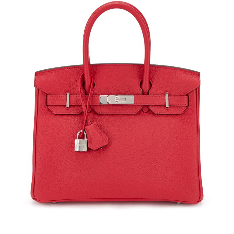 Hermes Rouge de Coeur Togo Birkin 30 Palladium Hardware, 2025