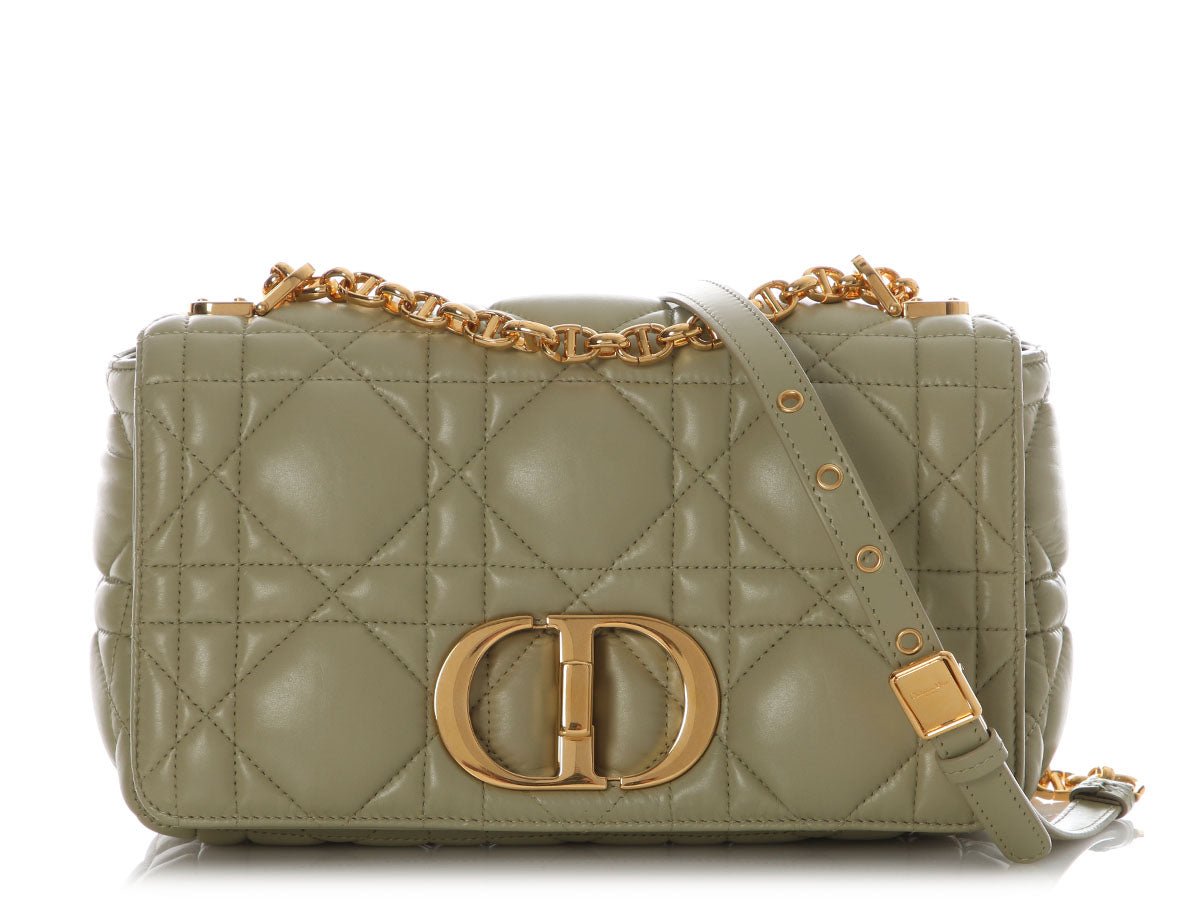 Dior Dior Medium Pastel Green Lambskin Caro
