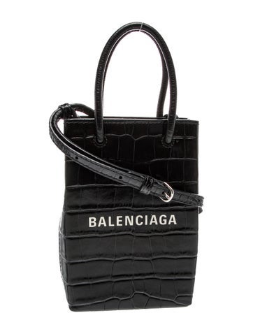 Embossed Leather Crossbody Bag Mini