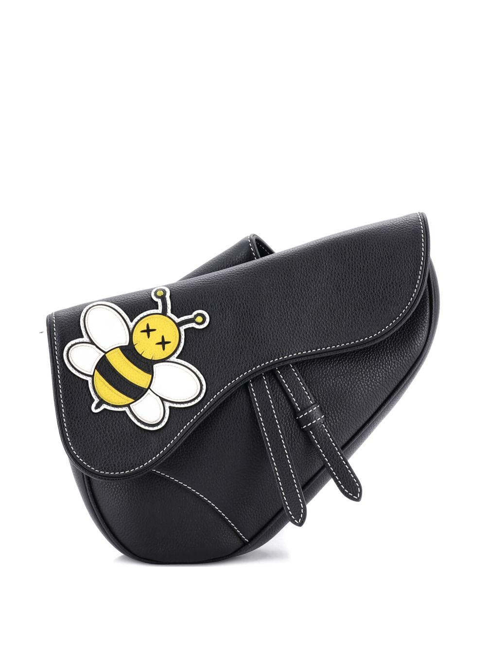 KAWS Saddle Leather with Applique crossbody bag