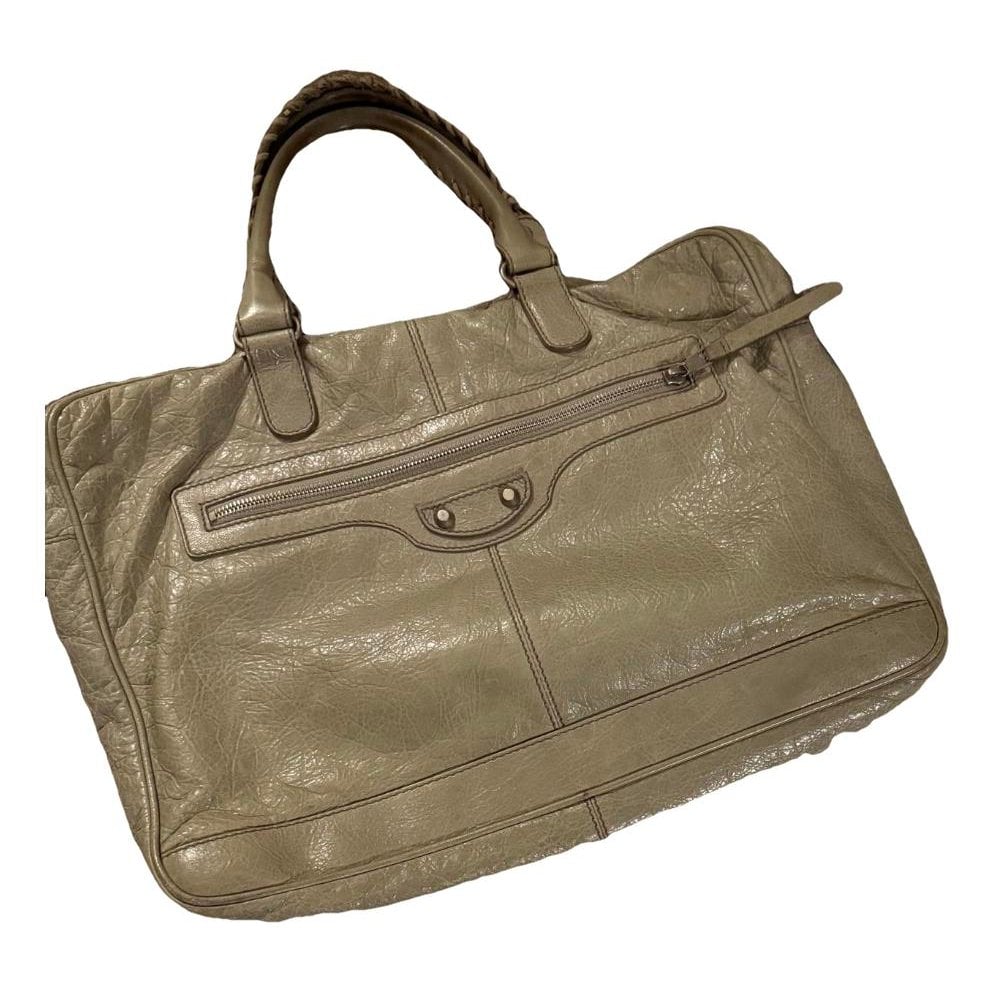 Work leather handbag