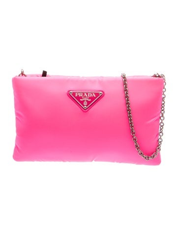 Enameled Metal Triangle Tessuto Fluo Bag