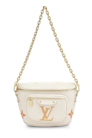 Louis Vuitton Cream Giant Monogram Empreinte Bumbag Mini