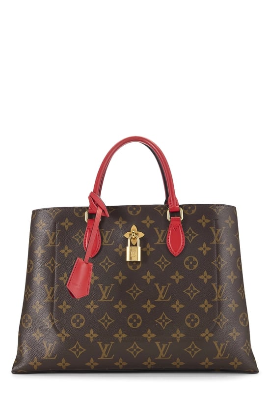 Louis Vuitton Red Monogram Canvas Flower Tote
