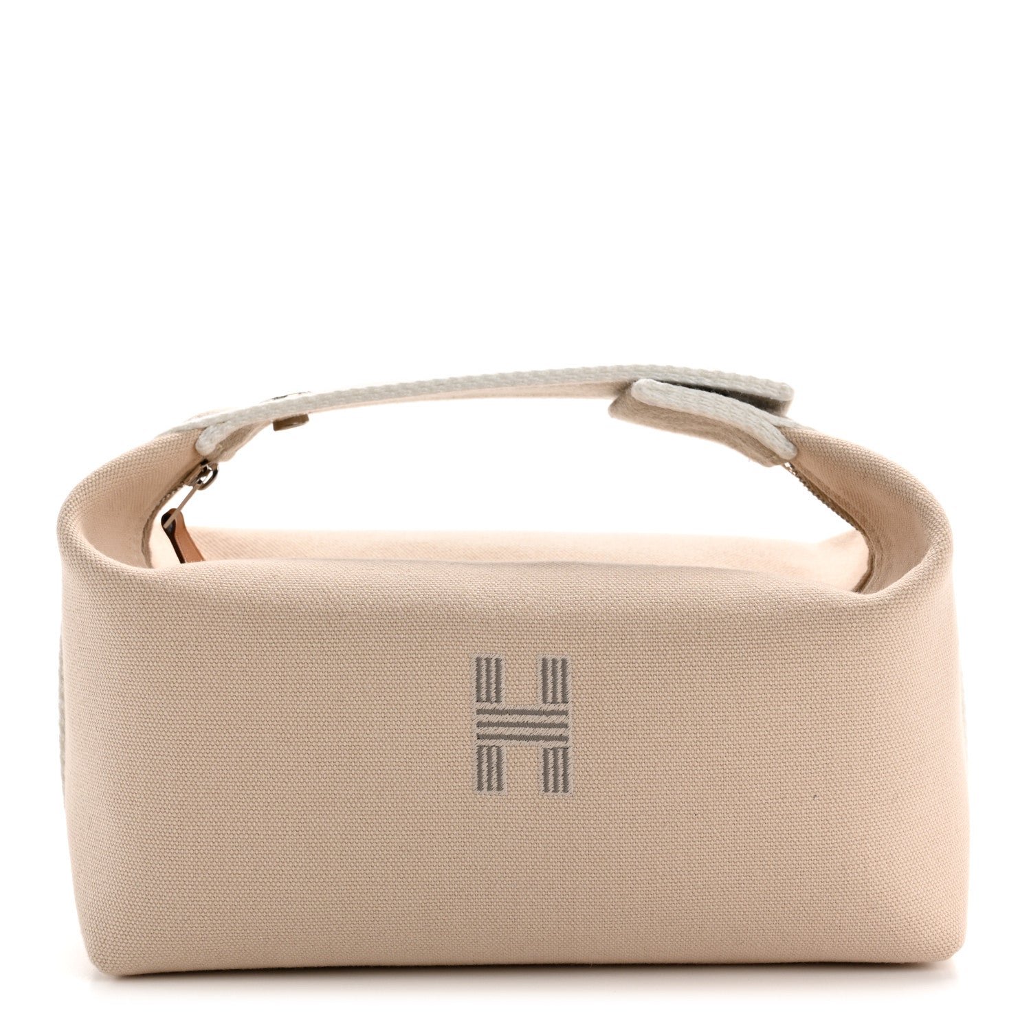 Hermes Canvas Small Bride-A-Brac Pouch Natural