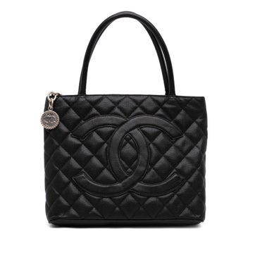 Caviar Calfskin Medallion Tote