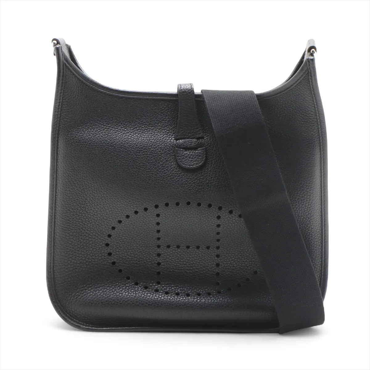 Hermès evelyn 3 29 PM Taurillon Clemence Black Silver Metal Fittings