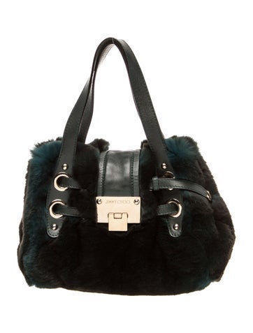 Faux Fur Top Handle Bag