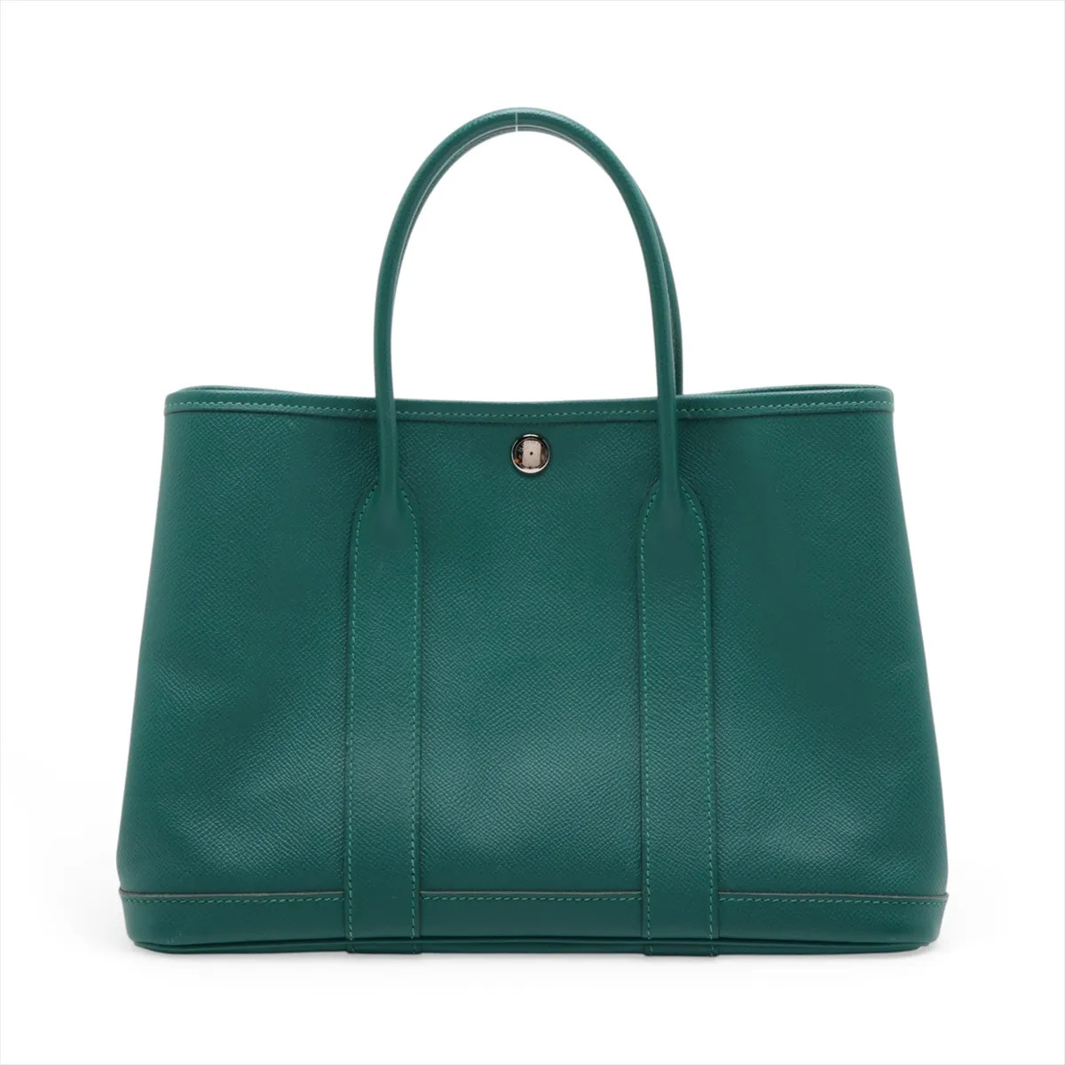 Hermès Garden Party 30 TPM Veau Epsom Vert vertigo Silver Metal Fittings