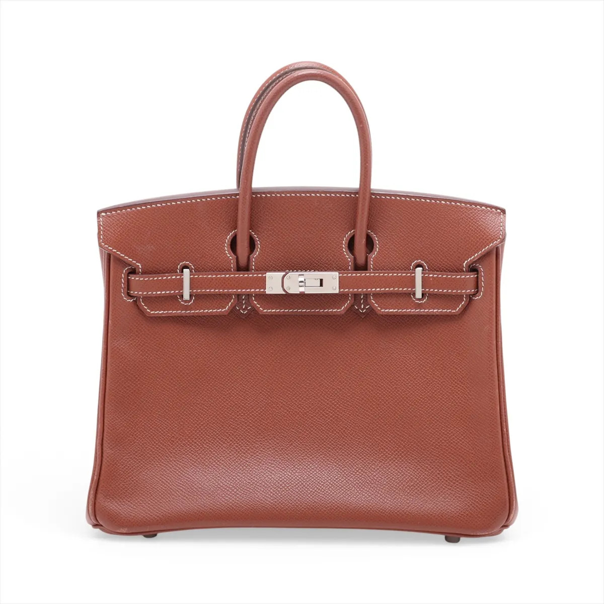 Hermès Birkin 25 Le Tournay Veau Epsom Brown Silver Metal Fittings