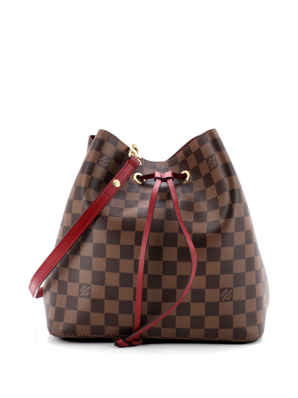 NeoNoe Handbag Damier with Leather MM bucket bag