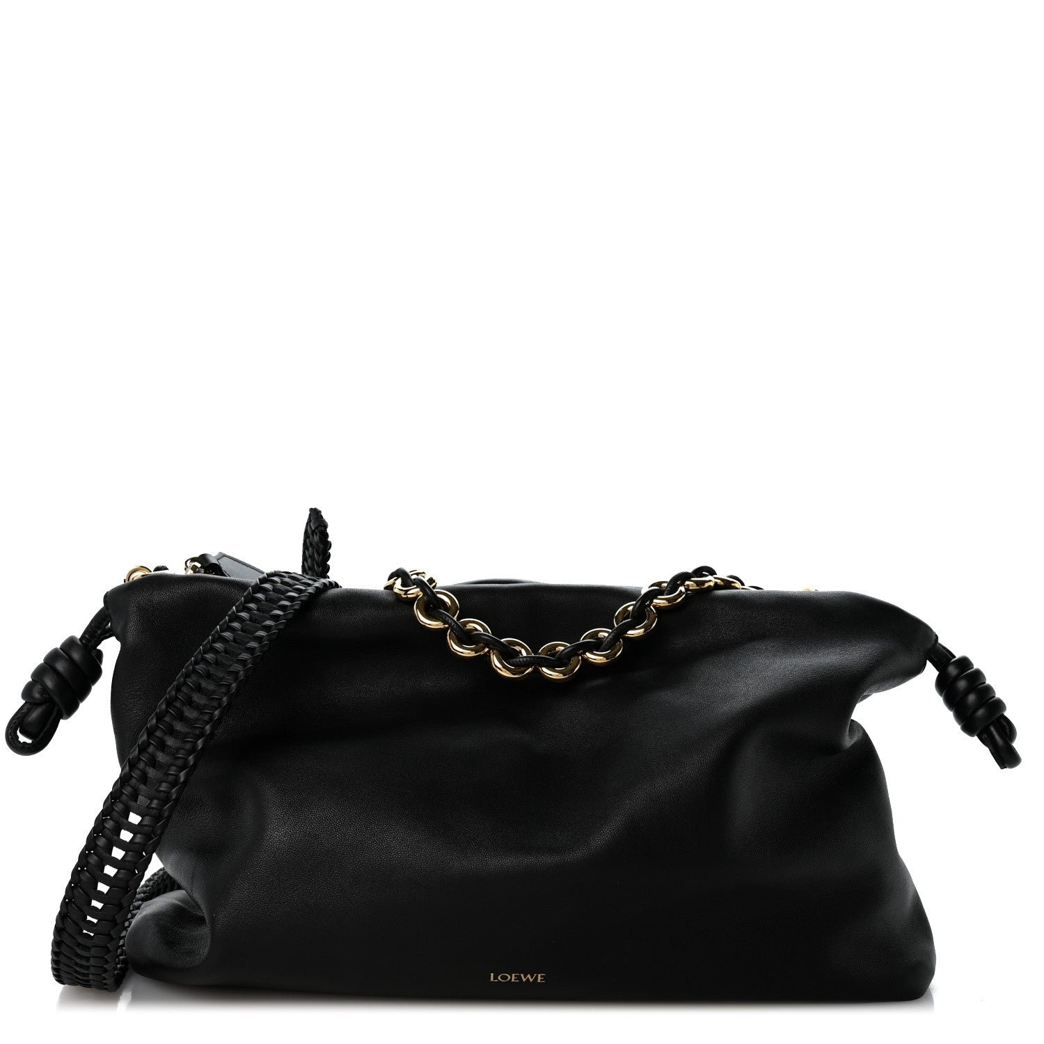 Loewe Mellow Nappa Large Donut Chain Flamenco Black