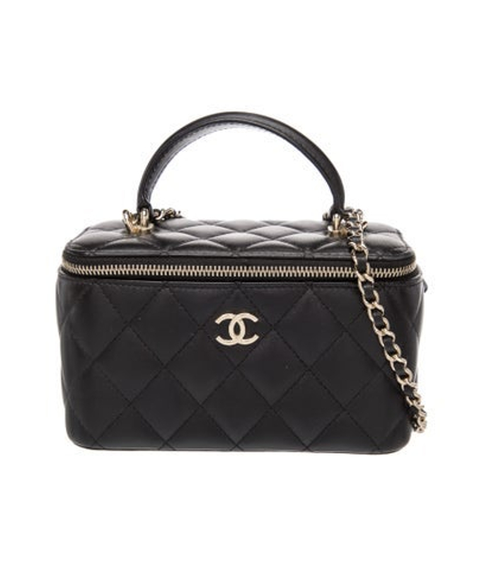 Chanel Small Top Handle Vanity Case W Chain
