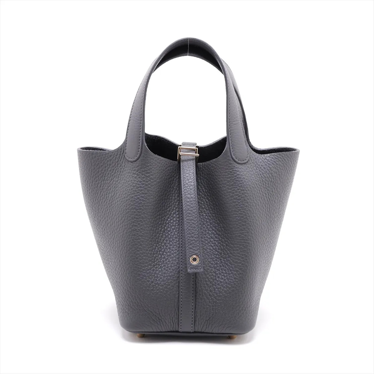 Hermès Picotin Lock 18 PM Taurillon Clemence Ardoise Champagne Gold Fittings K: