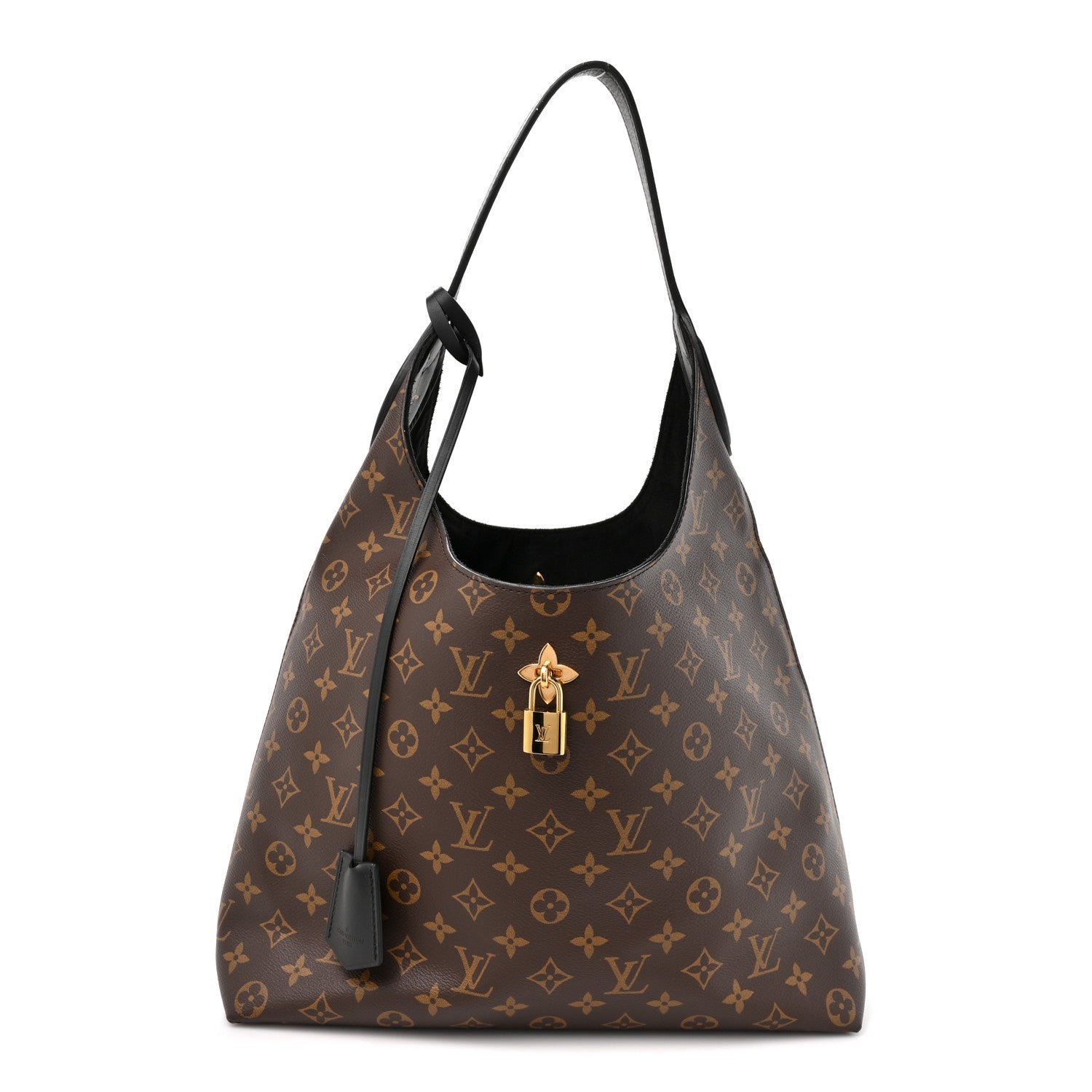 Louis Vuitton Monogram Flower Hobo Black