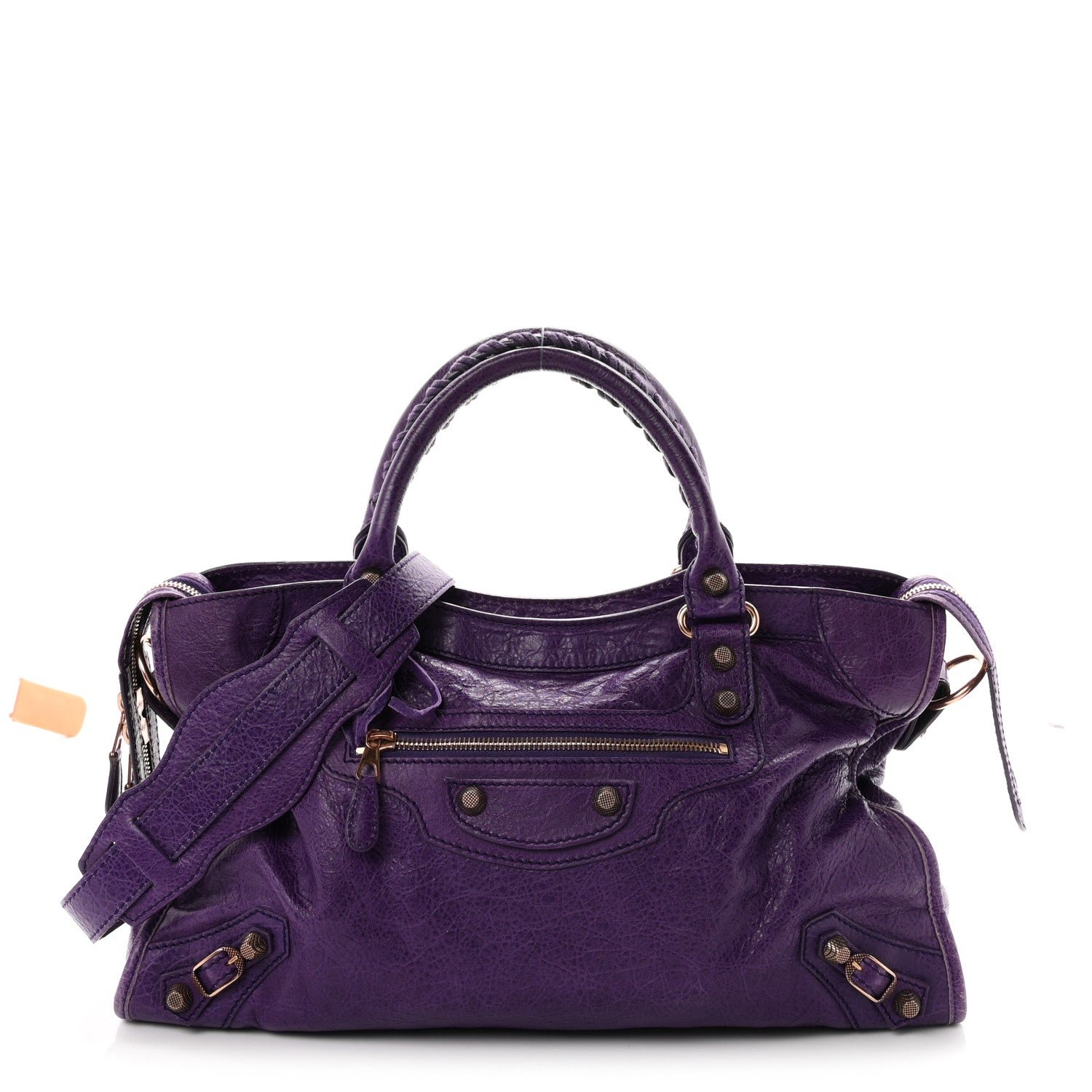 Balenciaga Agneau Giant 12 Rose Gold Hardware City Dark Violet