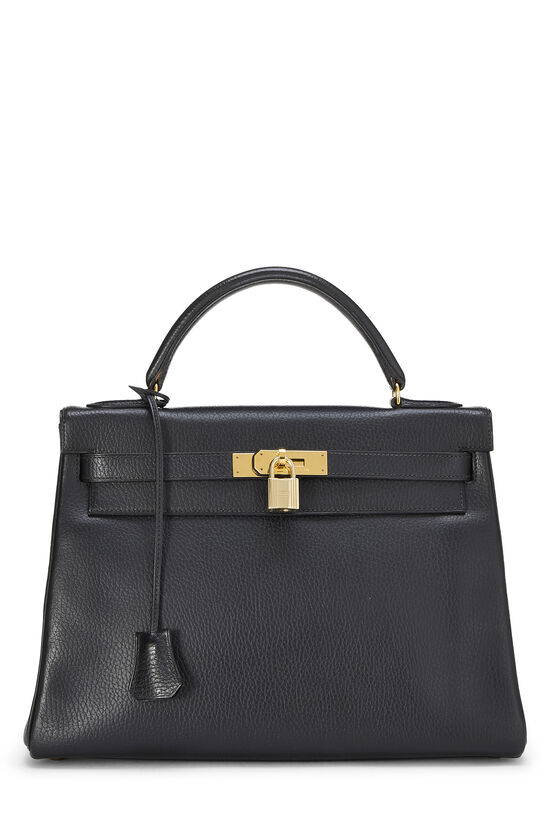 Hermès Black Ardennes Kelly Sellier 32