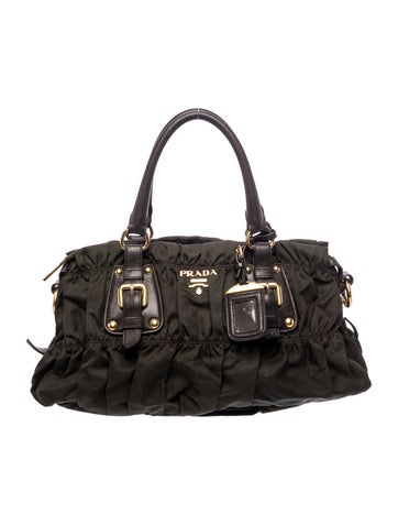 Tessuto Nylon Top Handle Bag