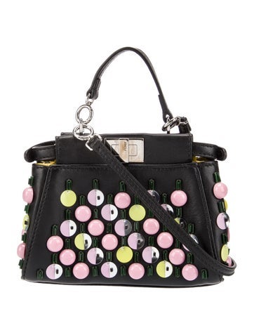 Fendi Leather Peekaboo Micro