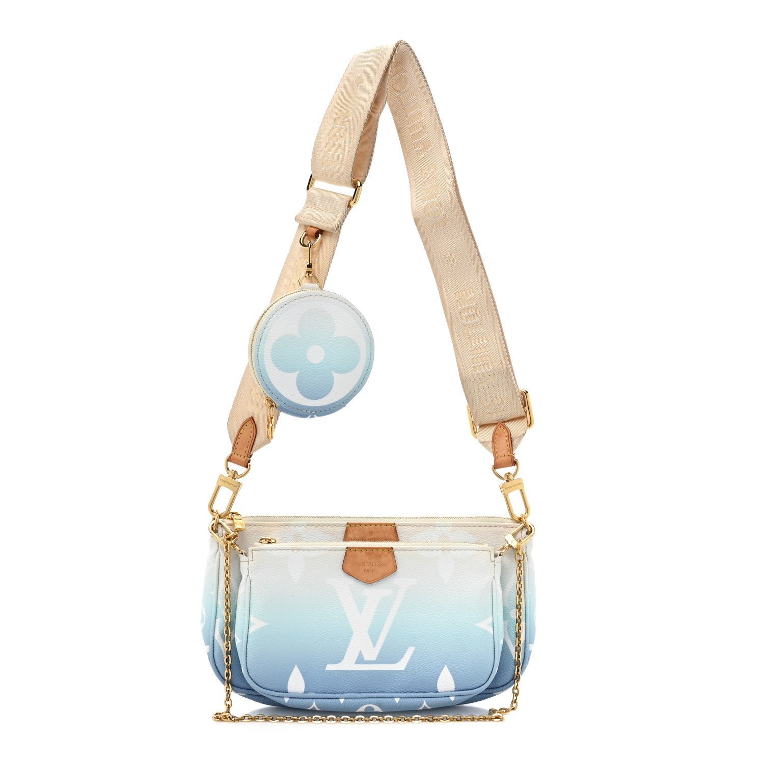 Louis Vuitton Monogram Giant By The Pool Multi Pochette Accessories Blue