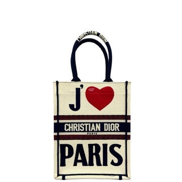 Canvas I Love Paris Vertical Book Tote
